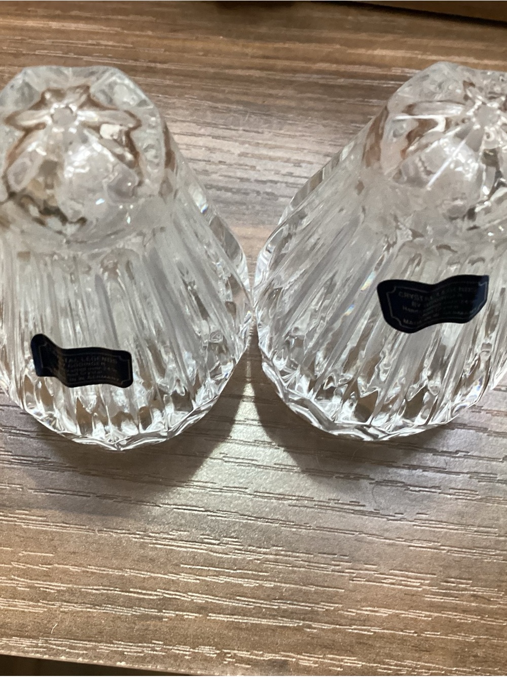 Godinger Crystal Legends Clear Lead Crystal Salt n Pepper